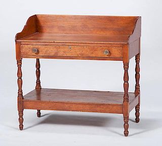 Two-Tiered Pine Washstand 