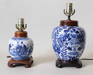Two Chinese Export Porcelain Round Vases
