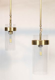 Two Ian K. Fowler Presidio Petite Pendant Lamps