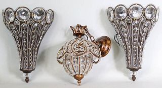Pair of Louis XVI Style Two Light Wall Sconces