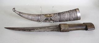 19th C. Silver Hilted Dagger