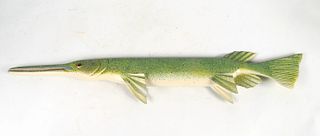 Robert Gallegos, Carved and Painted Gar Fish