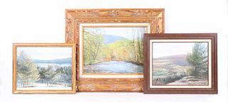 Three Robert F Hamblen Oils on Board, Landscapes