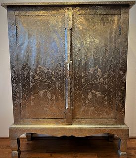 Embossed Metal Cabinet from India 