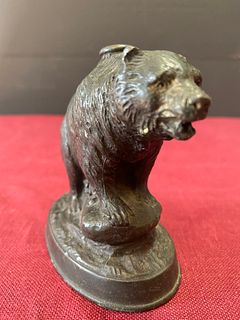 Antique Figural Grizzlie Bear Statue  
