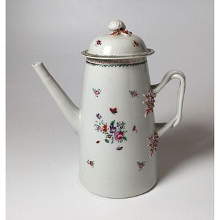 19th century Antique Chinese Export Coffee Pot with Lid