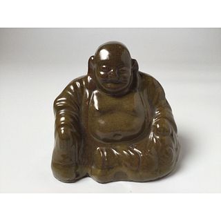 19th Century Chinese Tea Dust Glazed Buddha