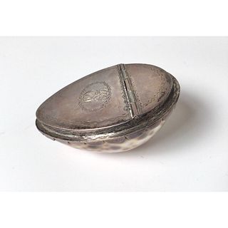 Silver Mounted Cowrie Shell Snuff Box with Family Provenance