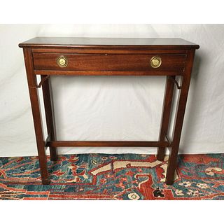 Small Mahogany One Drawer Console Table