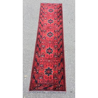 Arts & Crafts Style Red Runner Rug