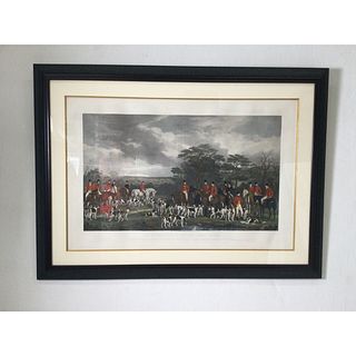 Large Sir Richard Sutton and the Quorn Hounds Hunt Lithograph