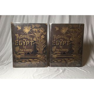 Book Lot #8 Lot of 2 Pictures of Egypt By Prof. G. Ebers