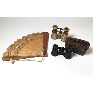 French Opera Glasses and Fan