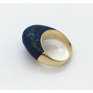 18 kt Gold and Lapis Ring