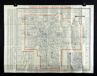 1926 Clason's Guide Map of Denver & Suburbs