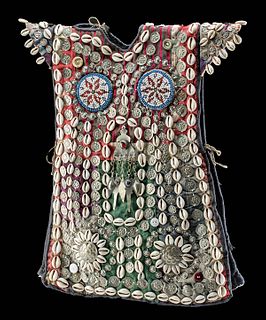 20th C. Afghani Kuchi Child's Beaded Textile Tunic