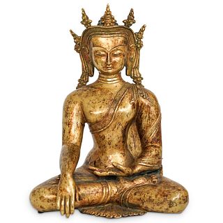 Sino-tibetan Gilt Bronze Buddha