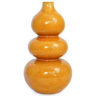 Antique Chinese Triple Gourd Porcelain Vase