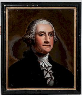 George Washington Reverse Painted Portrait  