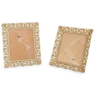 (2 Pc) Victorian Style 24K Gold Plated Frames