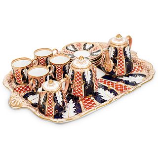 (12 Pc) Staffordshire Porcelain Imari Coffee Set
