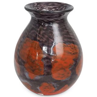 Large Signed Murano Art Glass Vase