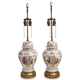 Pair Of Porcelain Table Lamps