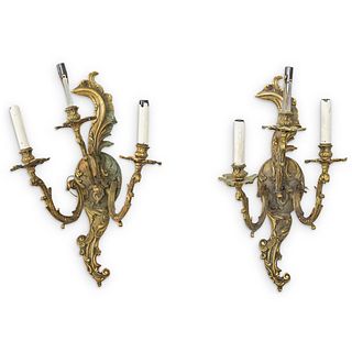 Neoclassical Gilt Bronze Sconce
