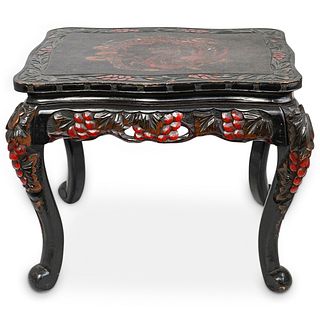 Japanese Carved Lacquered Table