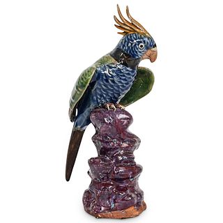 Chinese Sancai Ceramic Parrot