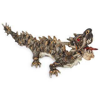 Chinese Ceramic Dragon Sculpture