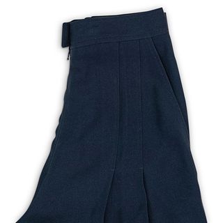 Chanel Navy Silk Crepe Wide Leg Pants