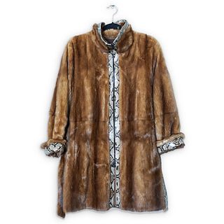 Anne Dee Goldin Mink Fur Zip Up Jacket