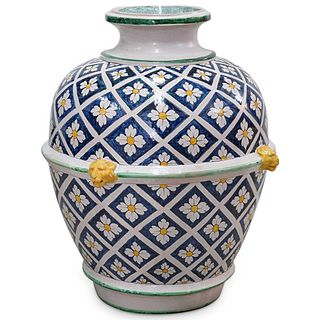 Italian Majolica Ceramic Urn