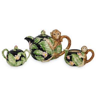 (3 Pc) Fitz and Floyd Porcelain Tea Set