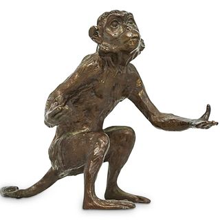 Antique Bronze Monkey Sculpture