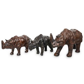 (3 Pcs) Rhinoceros Sculpture Grouping Set