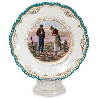 Antique Porcelain "The Angelus" Plate