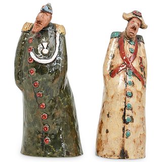 Glazed Ceramic Military Figures