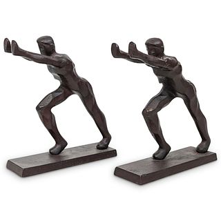Pair of Iron Figural Bookends