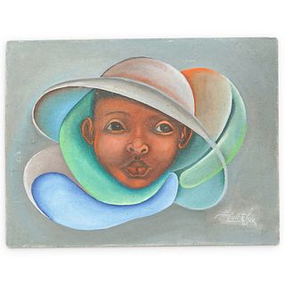 Signed Heurtelou (Haitian) Painting On Canvas