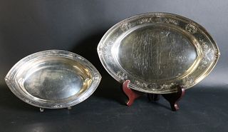 Gorham Oval Sterling Tray and Bowl