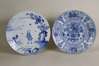 Two Tin-Glazed Earthenware Chargers