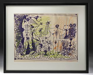 Signed, Framed Picasso Lithograph "Peintures 1955-1956"
