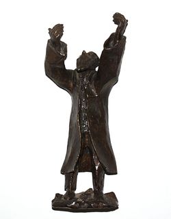 Gizel Berman - Cast Bronze Rabbi Sculpture from "Albums