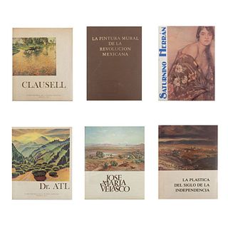 Libros del Fondo Editorial de la Plástica Mexicana. Joaquín Clausell. Óleos y Murales / Saturnino Herrán / Dr. Atl. Piezas: 6.