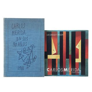 Libros sobre Carlos Mérida.  Carlos Mérida en sus 90 años / Carlos Mérida. Color y Forma. Piezas: 2.