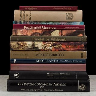 Lote de libros sobre Arte Colonial, Barroco y Virreinal. Cristóbal de Villalpando / Catálogo del Retrato del Siglo XIX. Pzs: 12.