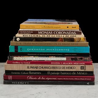 Libros sobre Exvotos, Bodegones, Monjas, Arte Popular. Bodegones Mexicanos / El Paisaje Barroco de México. Pzs: 14.