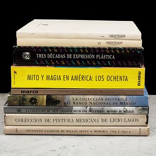 Libros sobre colecciones de Arte.Colección de Pintura Mexicana de Licio Lago /  La Colección de Arte Gráfico Mexicano. Pzs: 9.